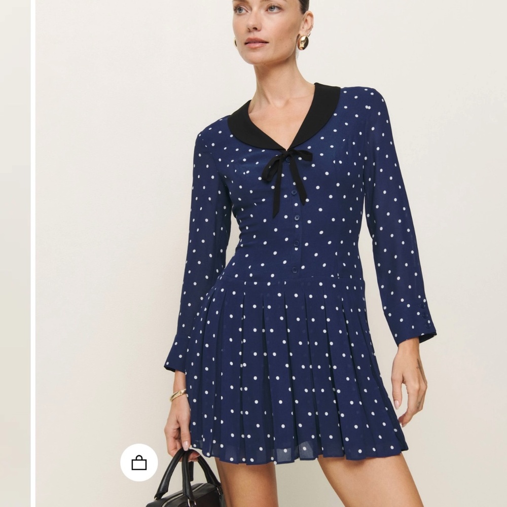 Reformation Tamia Dress Blue - Size 4